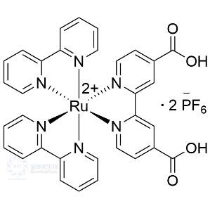 CAS: 64189-98-6 丨 bis (2,2'-bipiridil) (4,4'-dicarboxil-2,2'-bipiridyl) rutenio (II) Bishexafluorofosfato